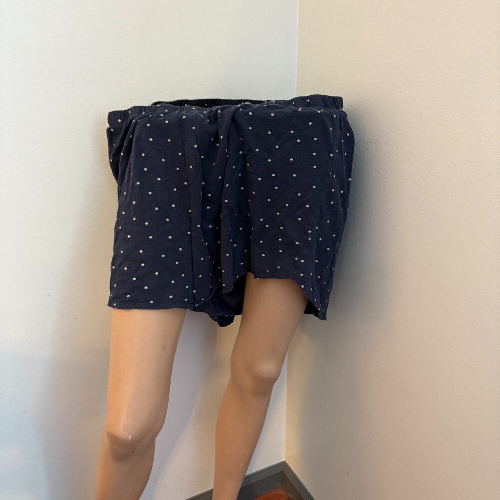 Old Navy Polka Dot Pajama Shorts Navy White Size XL Soft Sleep Lounge 3" Inseam